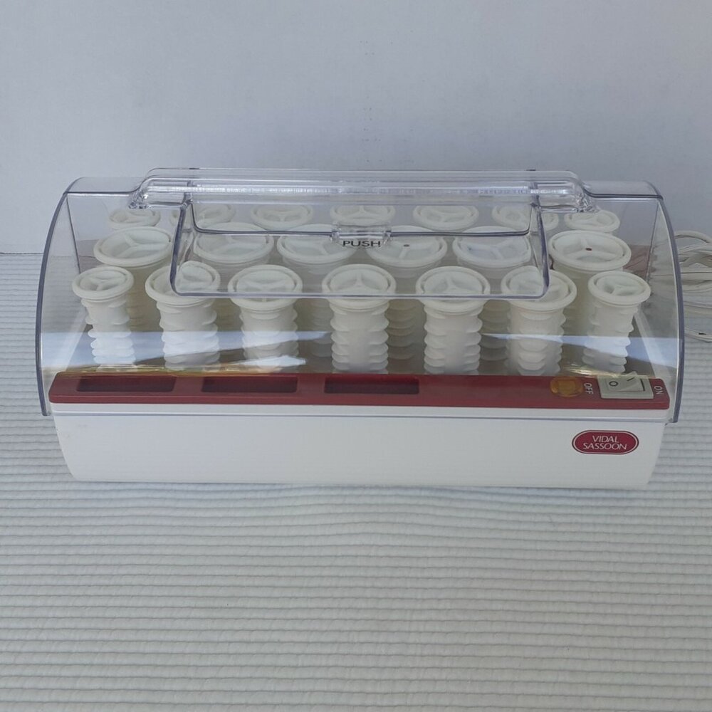 Vidal Sasoon VS321F Electric Hair Rollers Red Pageant Hot Curlers Missing Clips